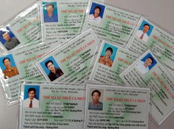 Thủ tục cấp lại Thẻ mã số thuế cá nhân