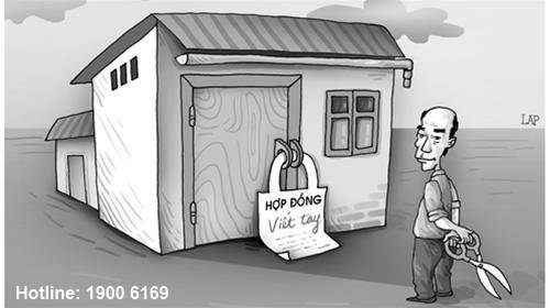 Tư vấn về Hợp đồng tặng cho nhà ở bằng giấy viết tay