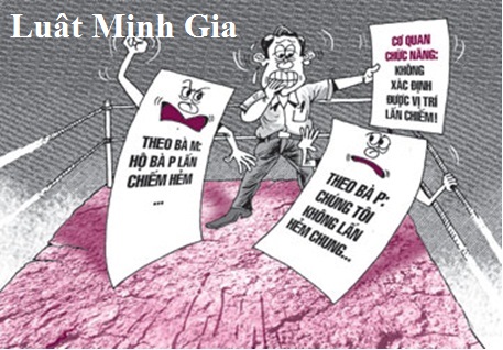 Nhà hàng xóm xây lấn sang đất của nhà thì làm thế nào?