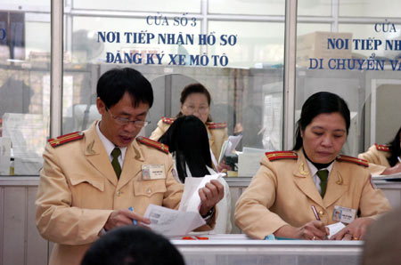 Đăng ký, sang tên xe máy trong cùng tỉnh, thành phố
