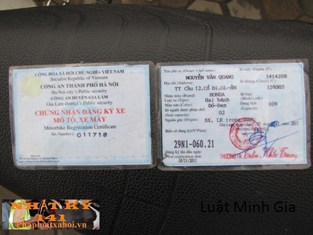 Thời hạn xin cấp lại giấy chứng nhận đăng ký xe.