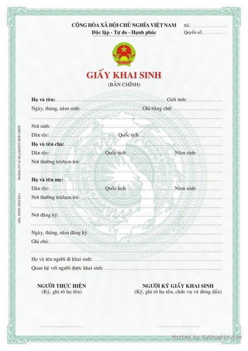 Thủ tục làm giấy khai sinh theo quy định