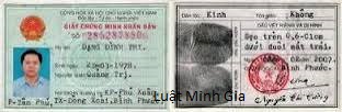 Thủ tục cấp chứng minh thư nhân dân mới.
