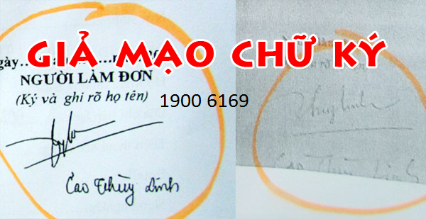 Tư vấn khởi kiện hành vi giả mạo chữ kí