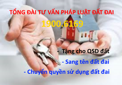 Tư vấn cho tặng quyền sử dụng đất đai trực tuyến qua tổng đài 19006169