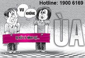 Tội vu khống theo quy định pháp luật.